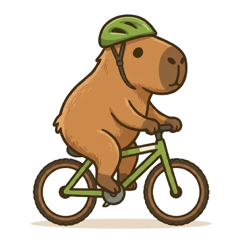 La mascotte capybara de Trilalo à vélo